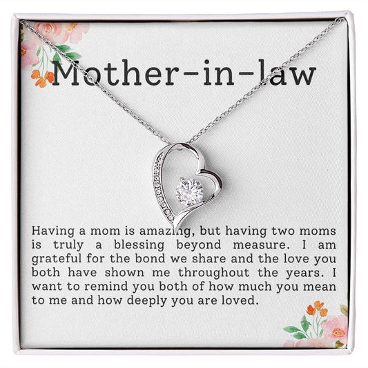 Mother-in-law Necklace- Having a mom is amazing