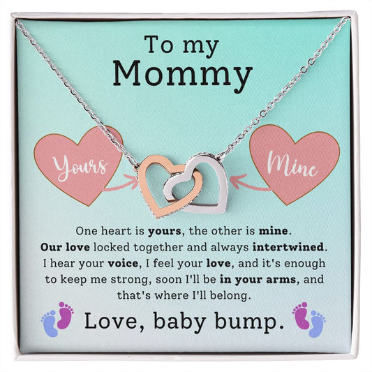 Mommy Necklace Gift-  Interlocking Hearts necklace