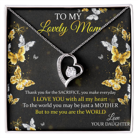 Mom Gift from Daughter -Premium Forever Love Necklace