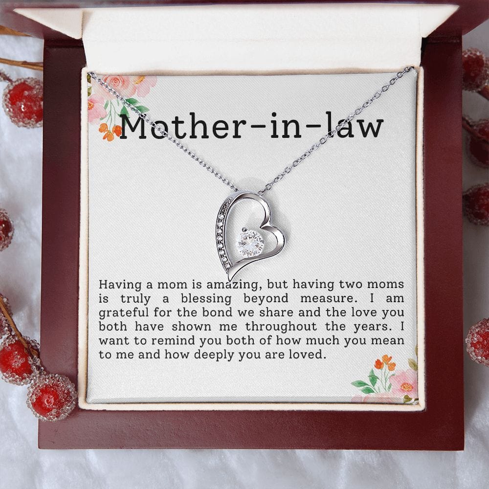 Mother-in-law Necklace- Having a mom is amazing