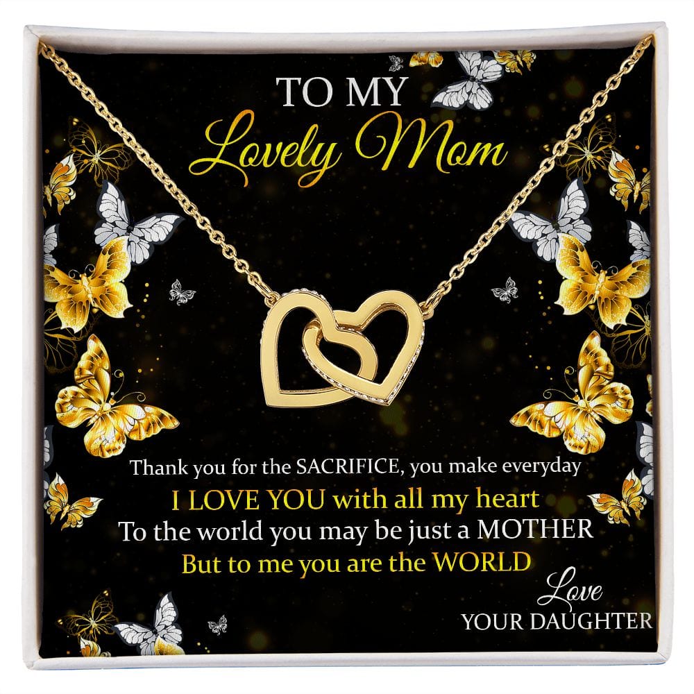 To My Mom- The Premium Interlocking Hearts Necklace