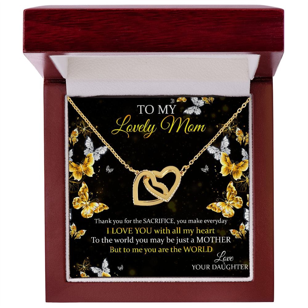 To My Mom- The Premium Interlocking Hearts Necklace